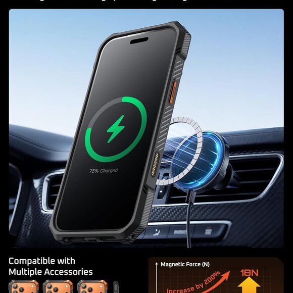 iPhone 17 Pro Max Case Kickstand Unicorn Beetle Camera Cover Magsafe-Coral-Sold - Picture 9 of 12